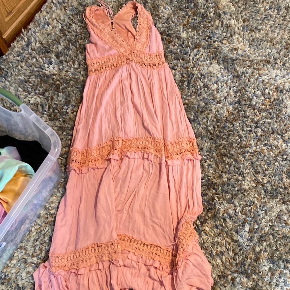 has a silk cover under the dress